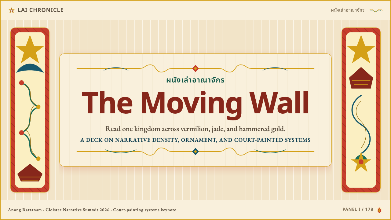 Thai Temple Mural design style applied to a Slide · cover