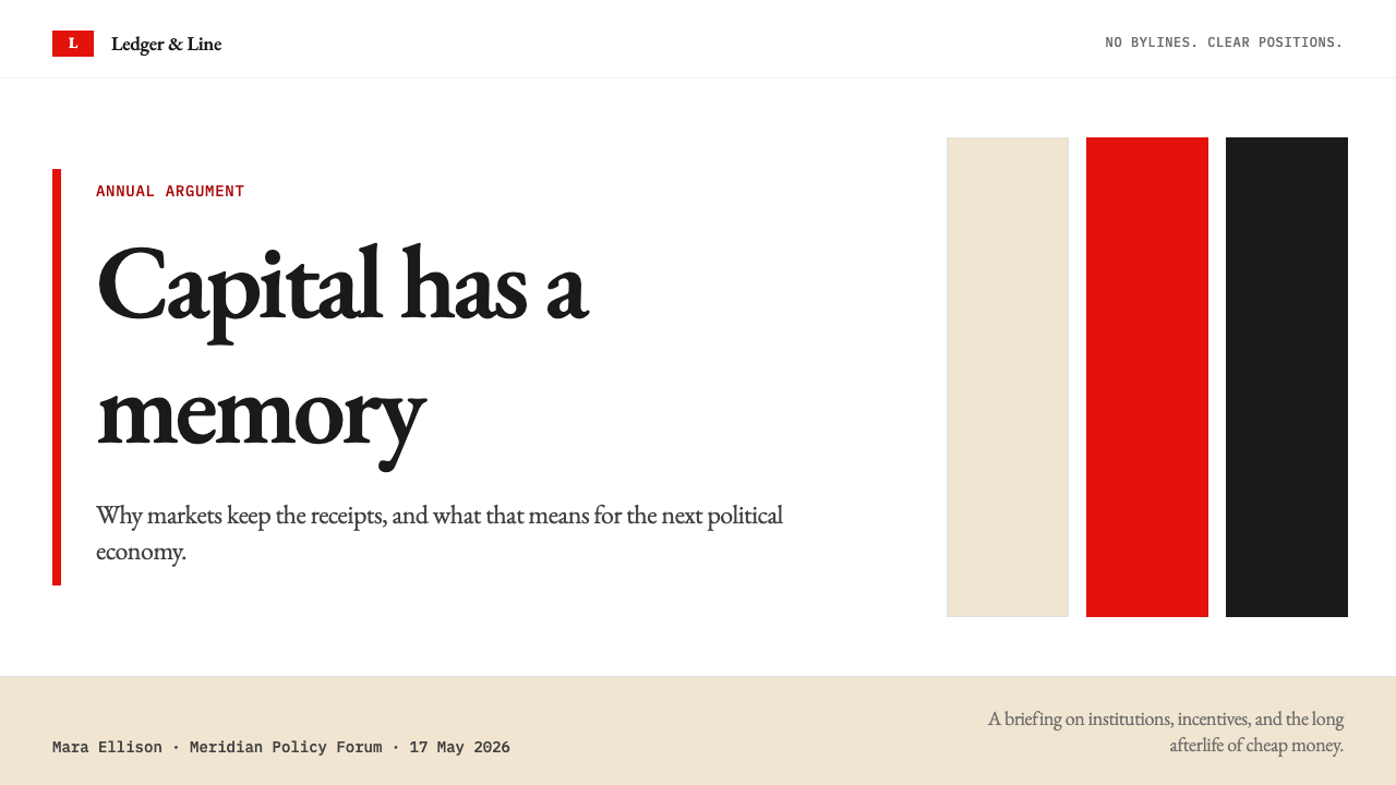 The Economist (Red-Banner) design style applied to a Slide · cover