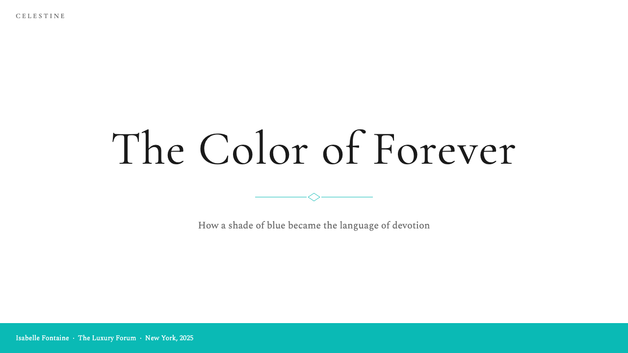 Tiffany & Co design style applied to a Slide · cover