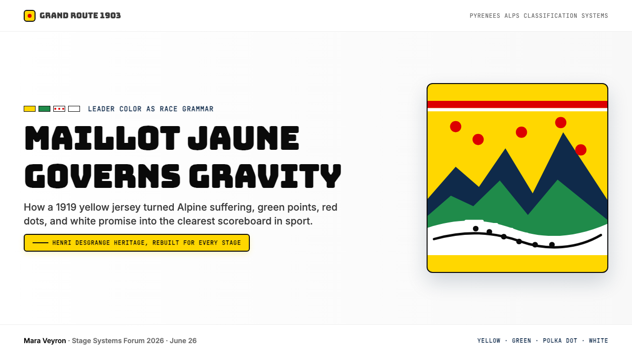 Tour de France (Yellow Jersey) design style applied to a Slide · cover