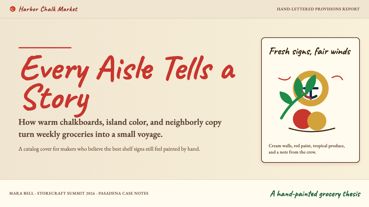 Trader Joe's Hand-Lettered design style applied to a Slide · cover