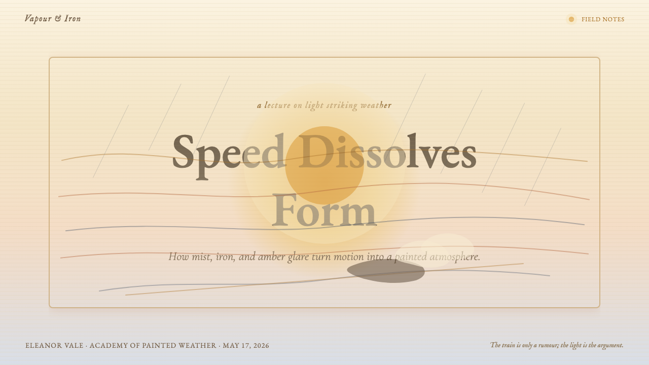 Turner — Rain, Steam and Speed design style applied to a Slide · cover