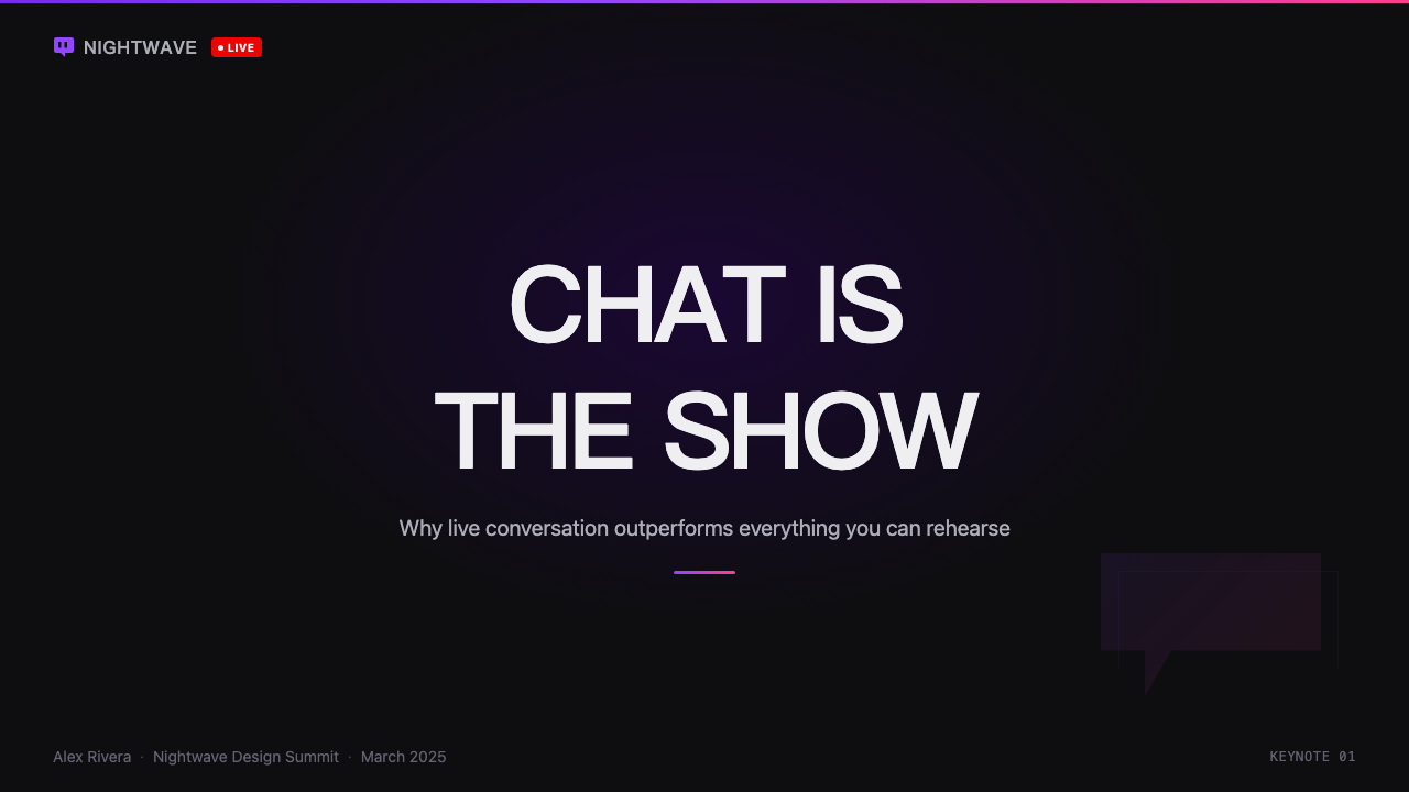 Twitch design style applied to a Slide · cover