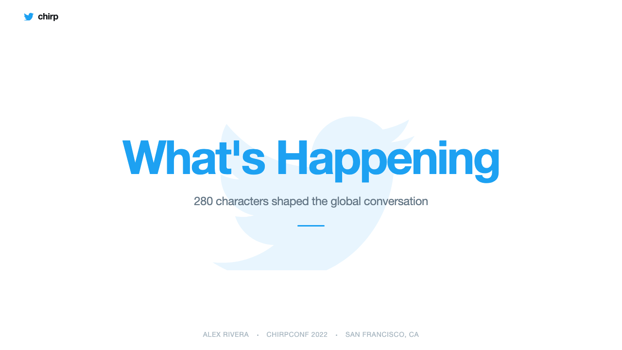 Twitter (Classic Bird) design style applied to a Slide · cover