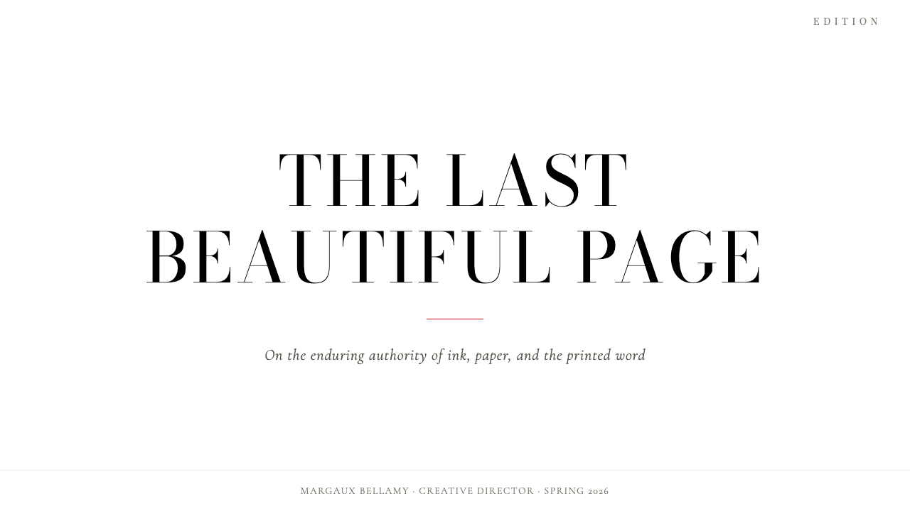 Vogue Didone design style applied to a Slide · cover