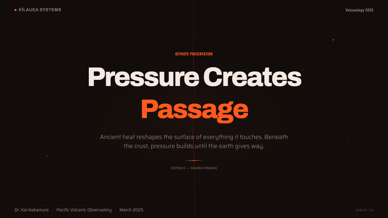 Kīlauea Lava Flow design style applied to a Slide · cover
