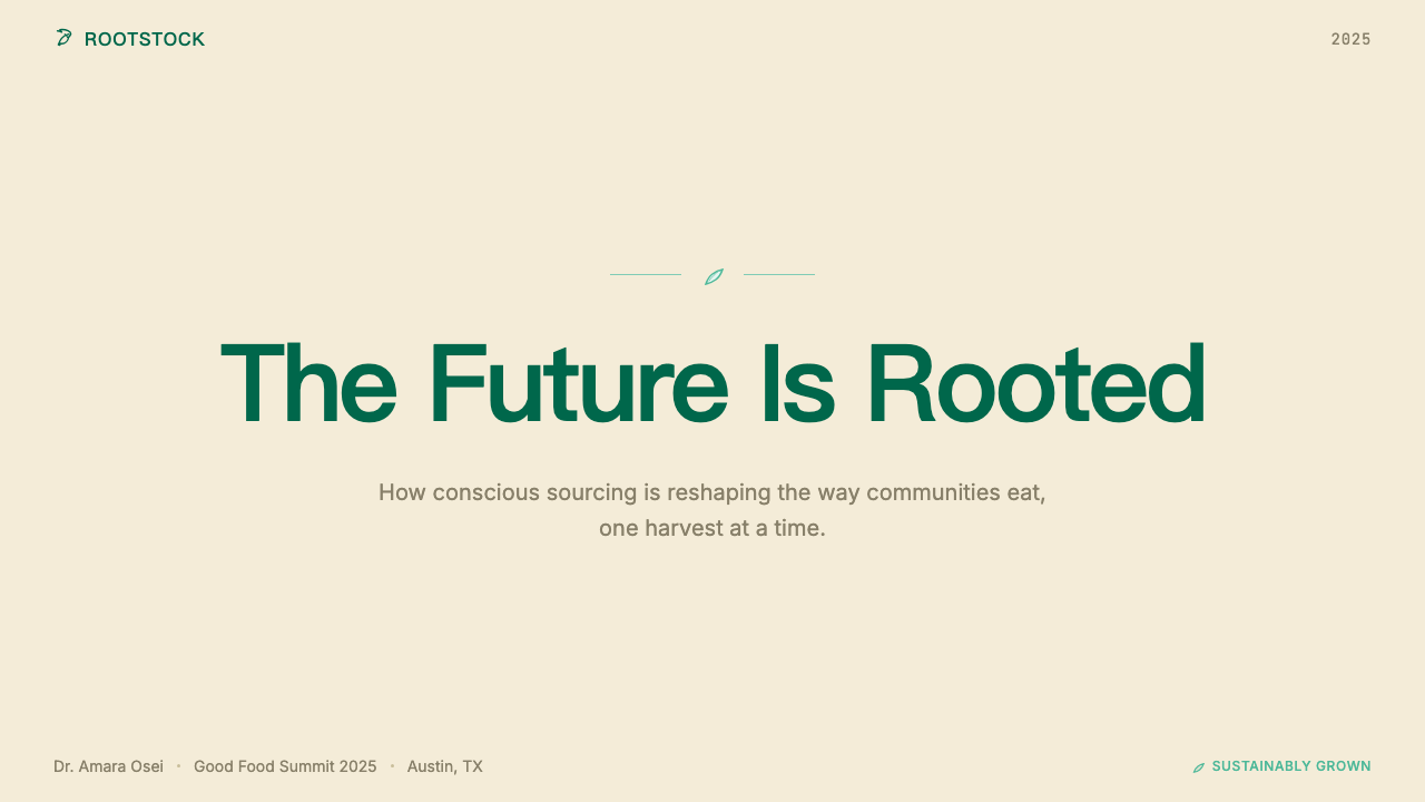 Whole Foods Market design style applied to a Slide · cover