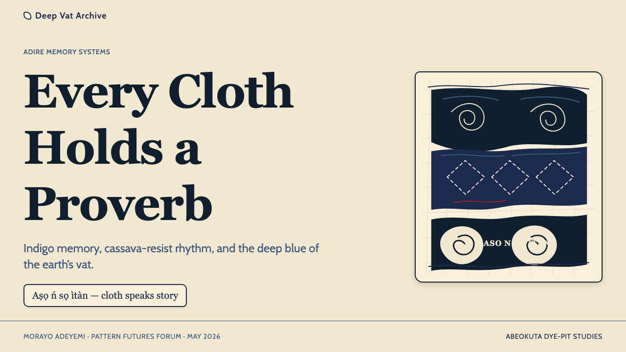 Yoruba Adire Indigo design style applied to a Slide · cover