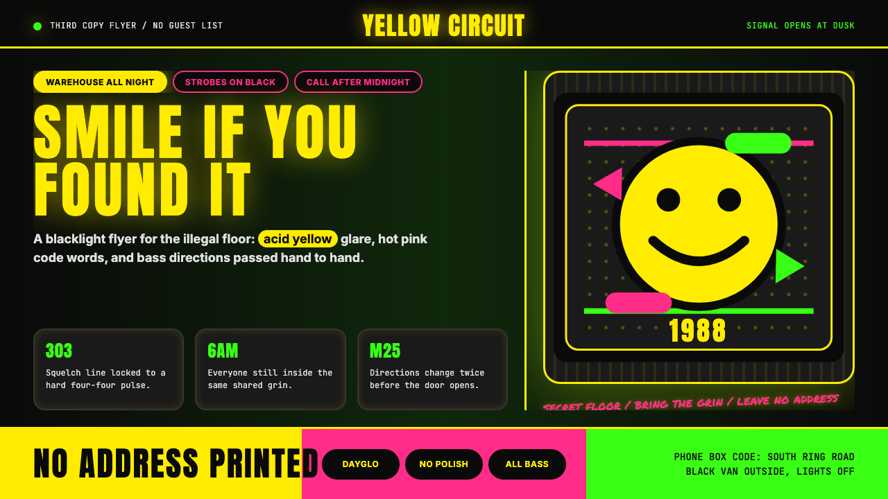 Acid House Smiley (1988) design style — example