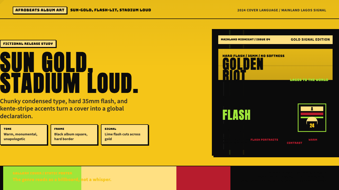 Afrobeats Album Art 2024 design style — example