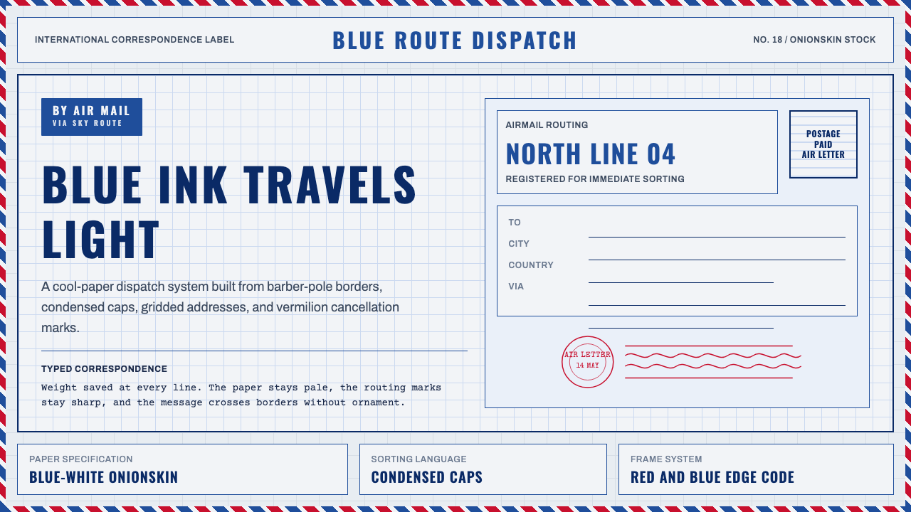 Par Avion Air Mail design style — example