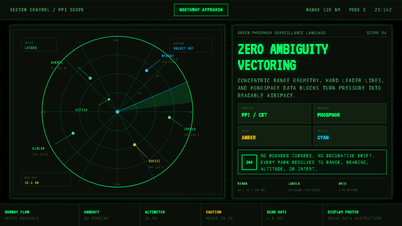 Air Traffic Control Radar design style — example