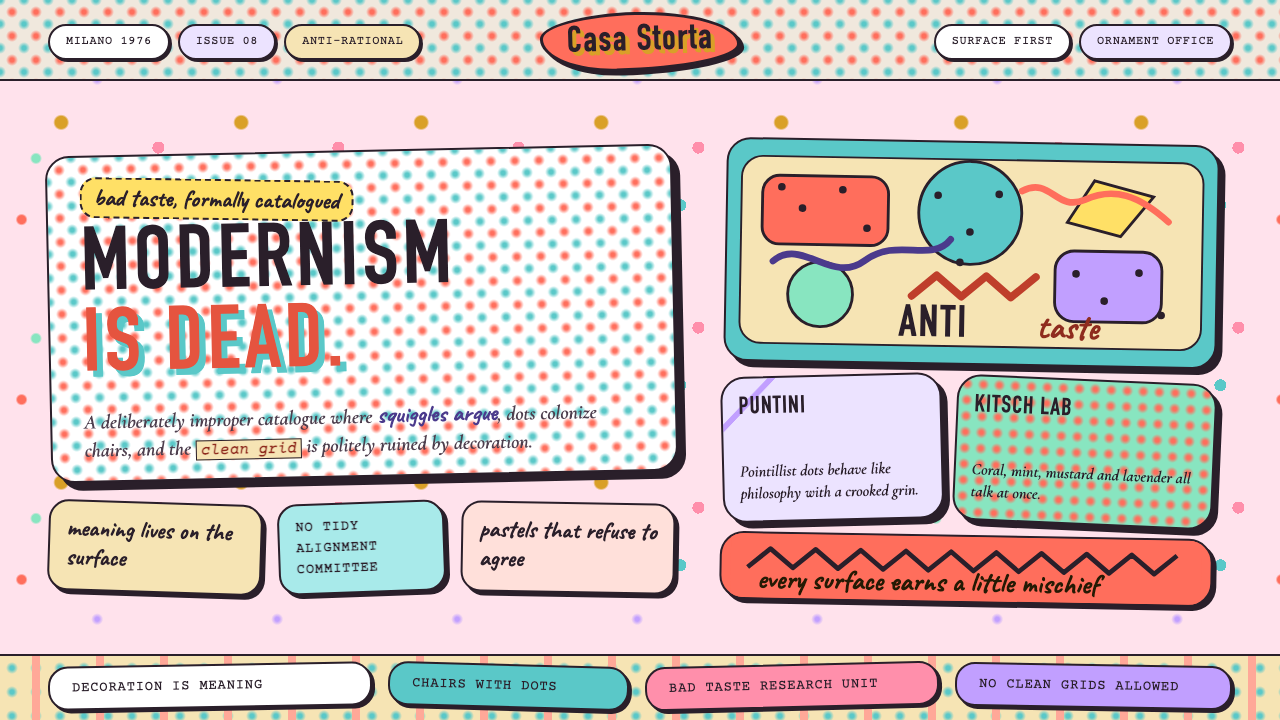 Studio Alchimia Anti-Design design style — example