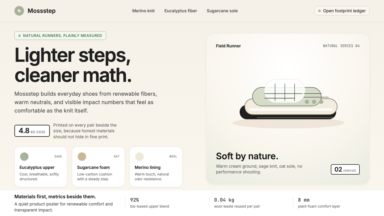 Allbirds design style — example