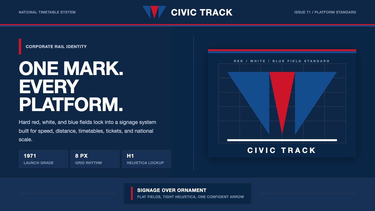 Amtrak Arrow (1971) design style — example