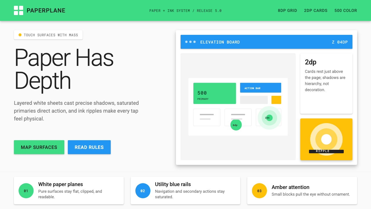 Android Lollipop (Material 1.0) design style — example