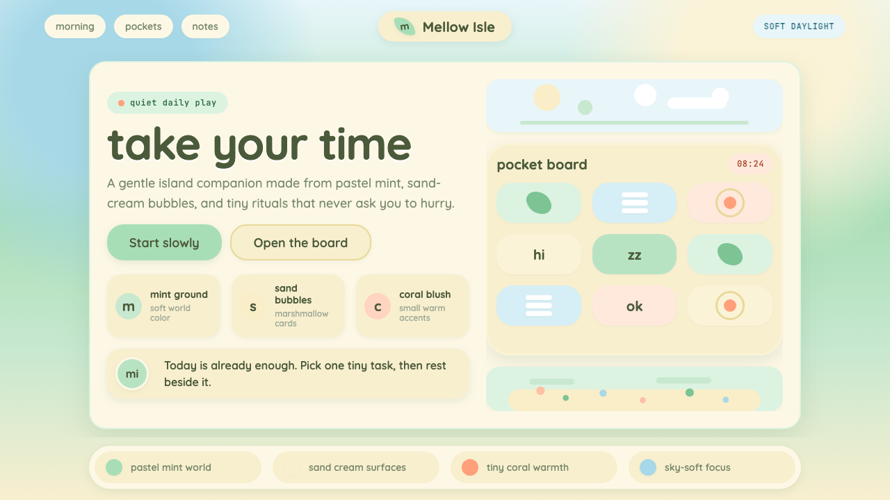 Animal Crossing — New Horizons design style — example