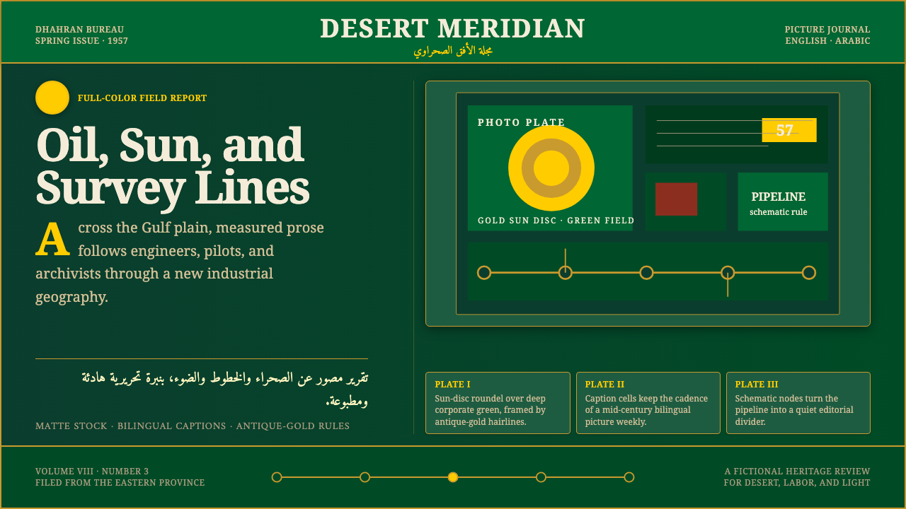 Aramco World Magazine design style