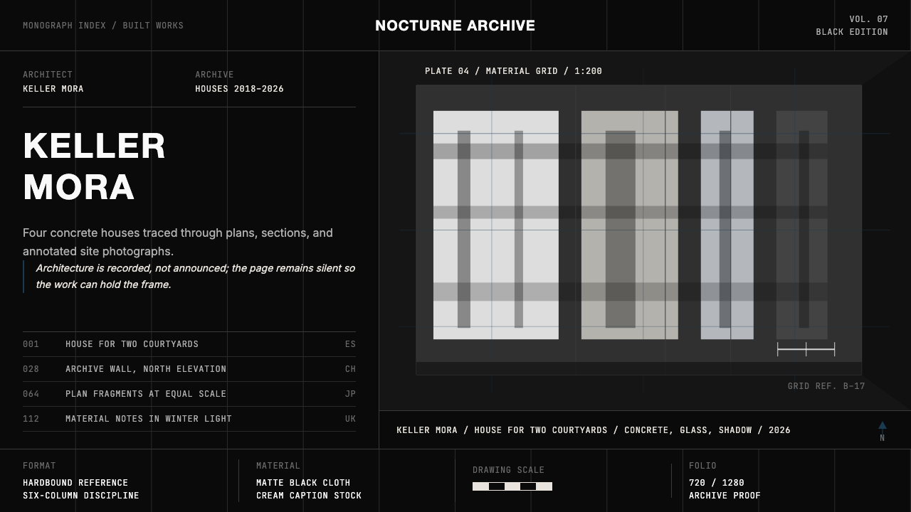 Architect Monograph (Black Edition) design style — example