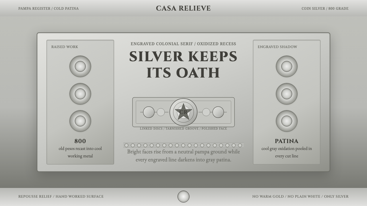 Criollo Silver Grayscale design style — example
