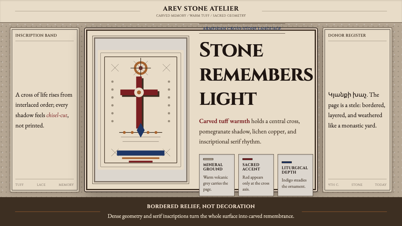 Armenian Khachkar Cross-Stone design style — example