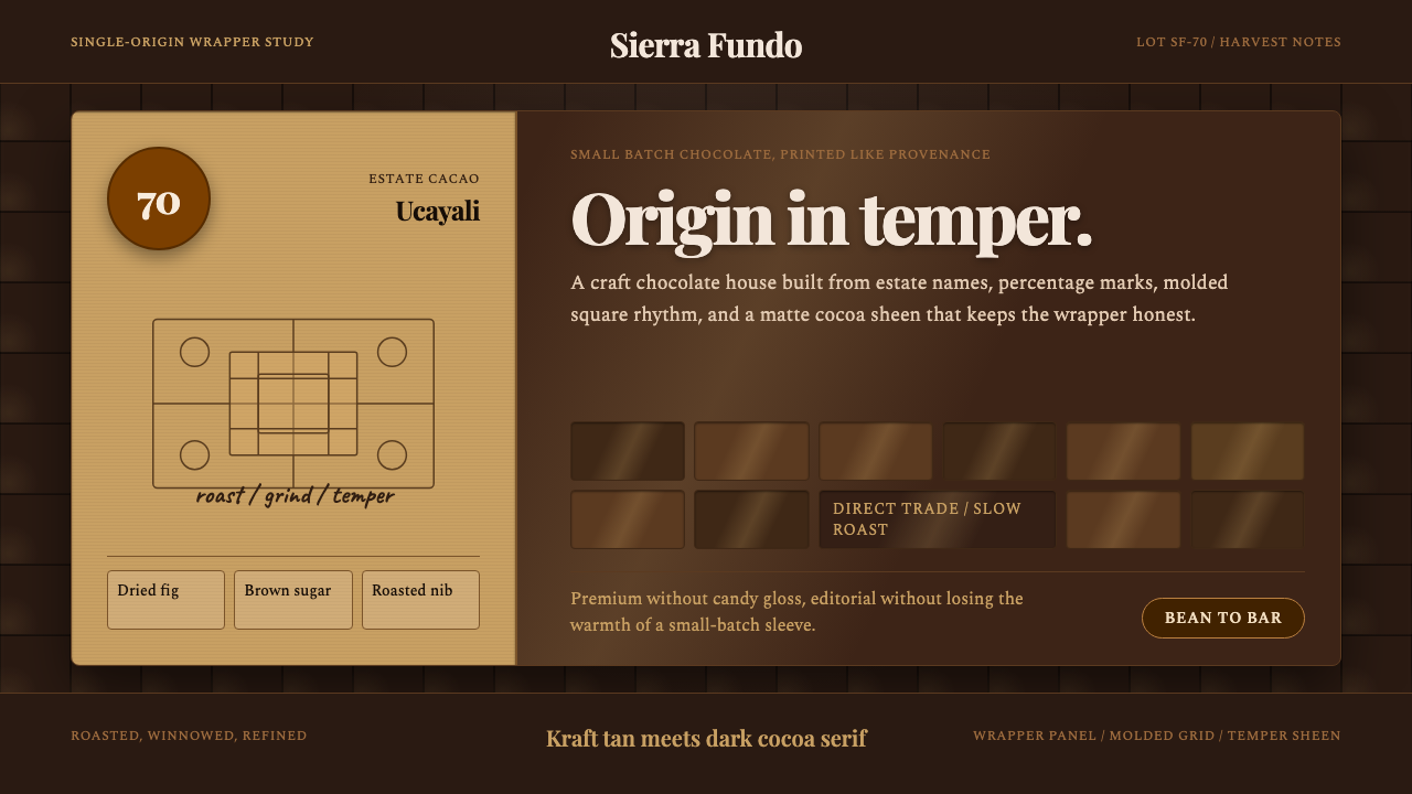 Bean-to-Bar Chocolate design style — example