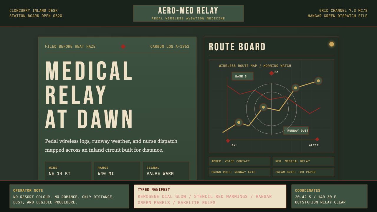 Australian Flying Doctor Radio design style — example