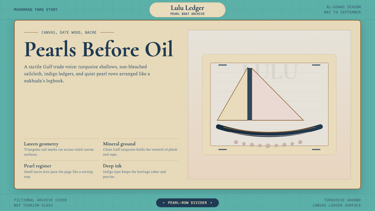 Bahraini Dhow Pearl-Diving Boat design style — example
