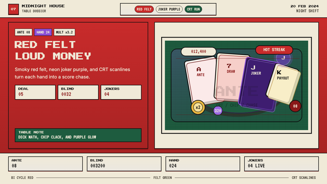 Balatro Poker Roguelike design style — example