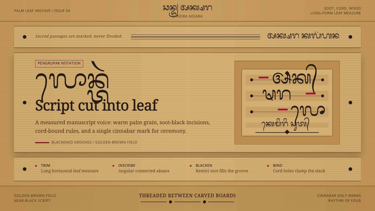 Balinese Lontar design style — example
