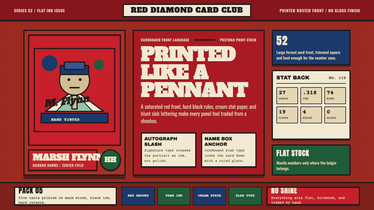 Topps Baseball Card design style — example