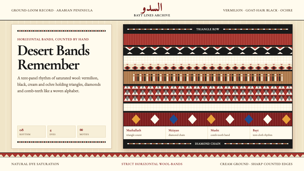Bedouin Desert Textile (Sadu) design style — example