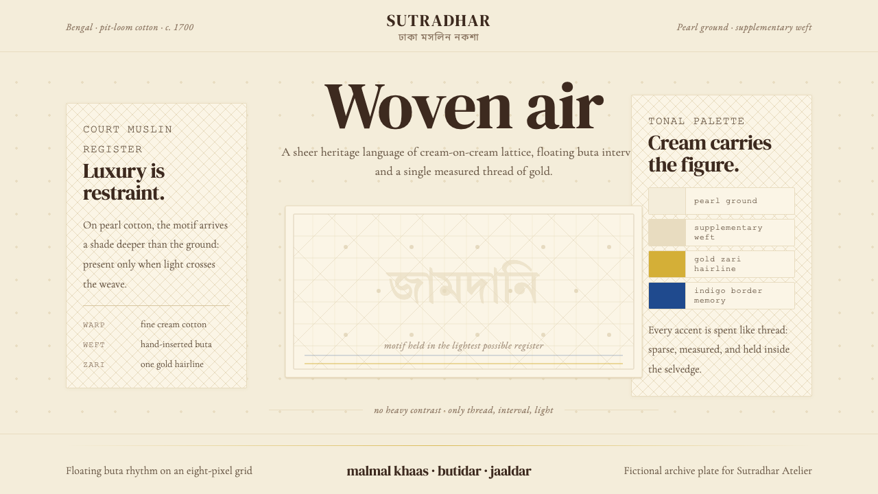 Bengali Jamdani Weaving design style — example