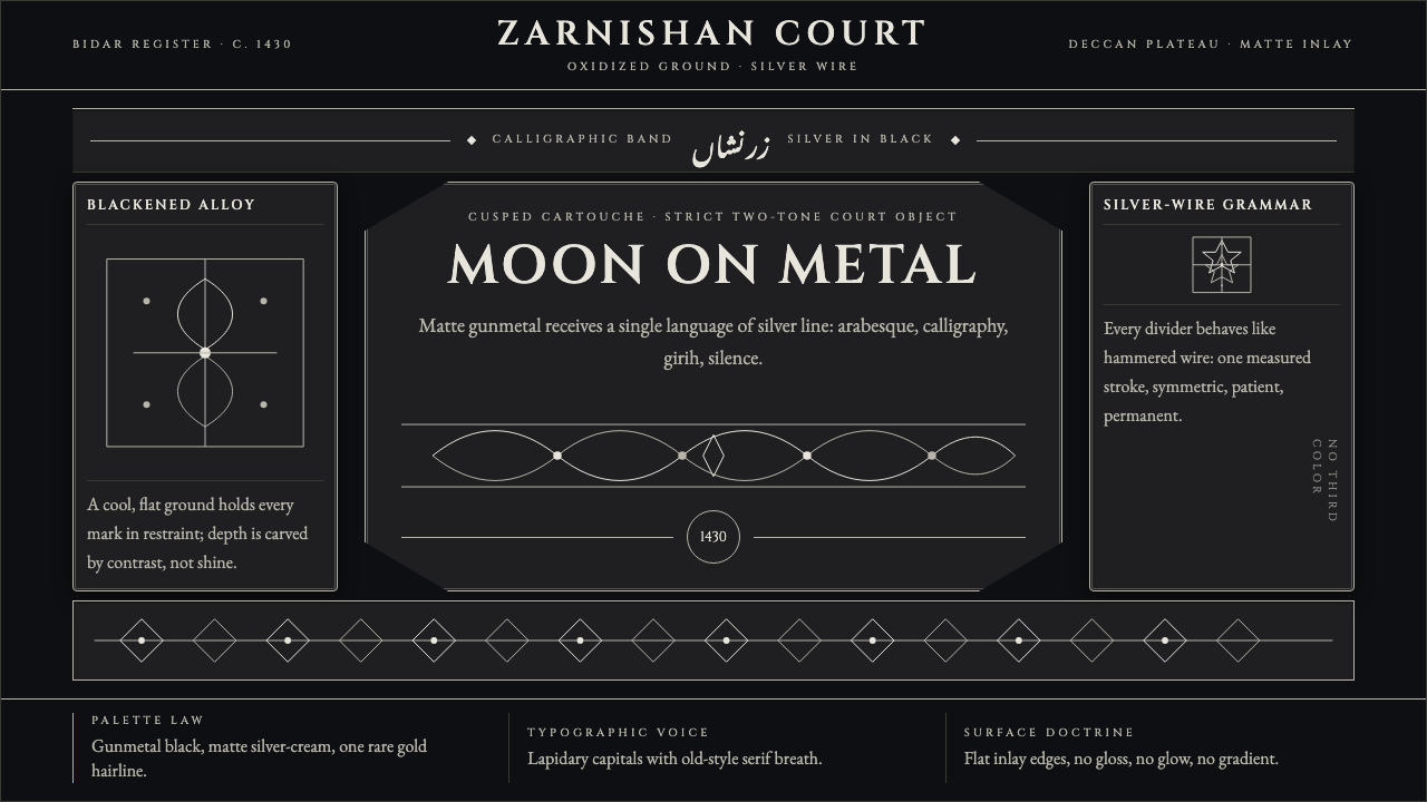 Bidri Deccan Metalwork design style — example