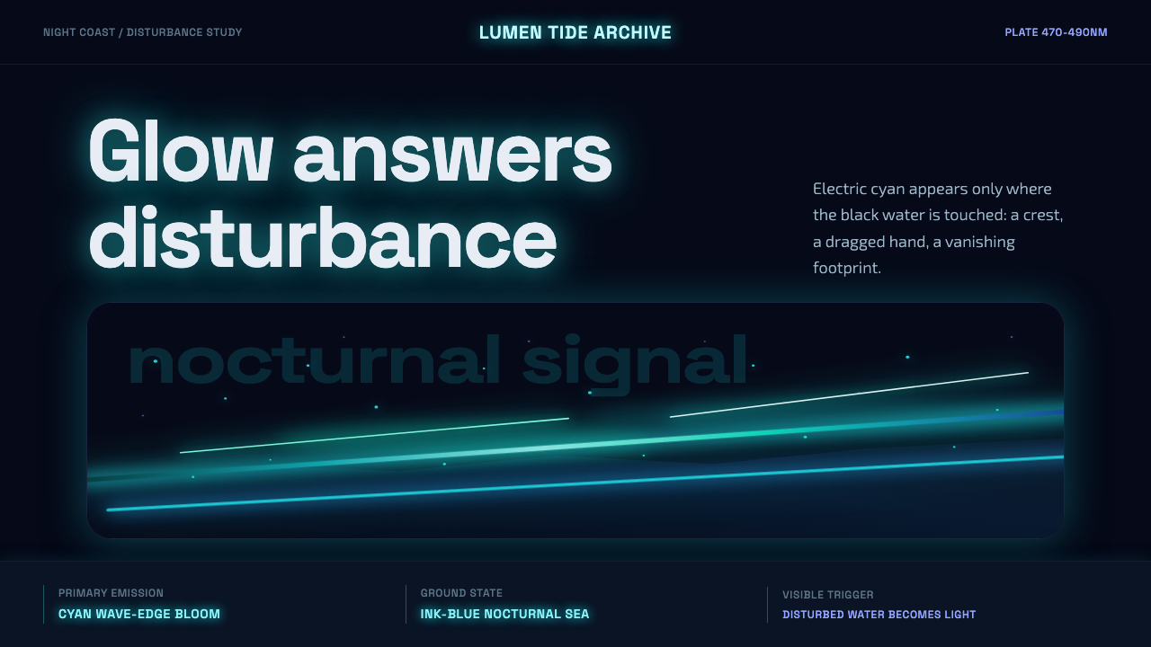 Bioluminescent Shore design style — example