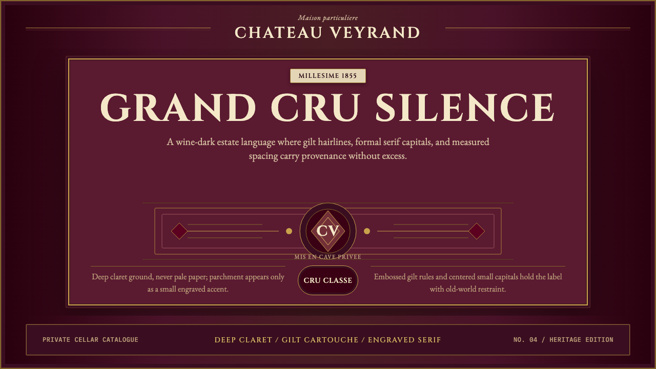 Bordeaux Wine Château design style — example