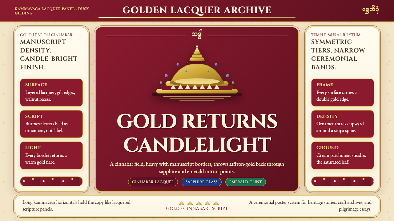Burmese Shwedagon Gold-Lacquer design style — example