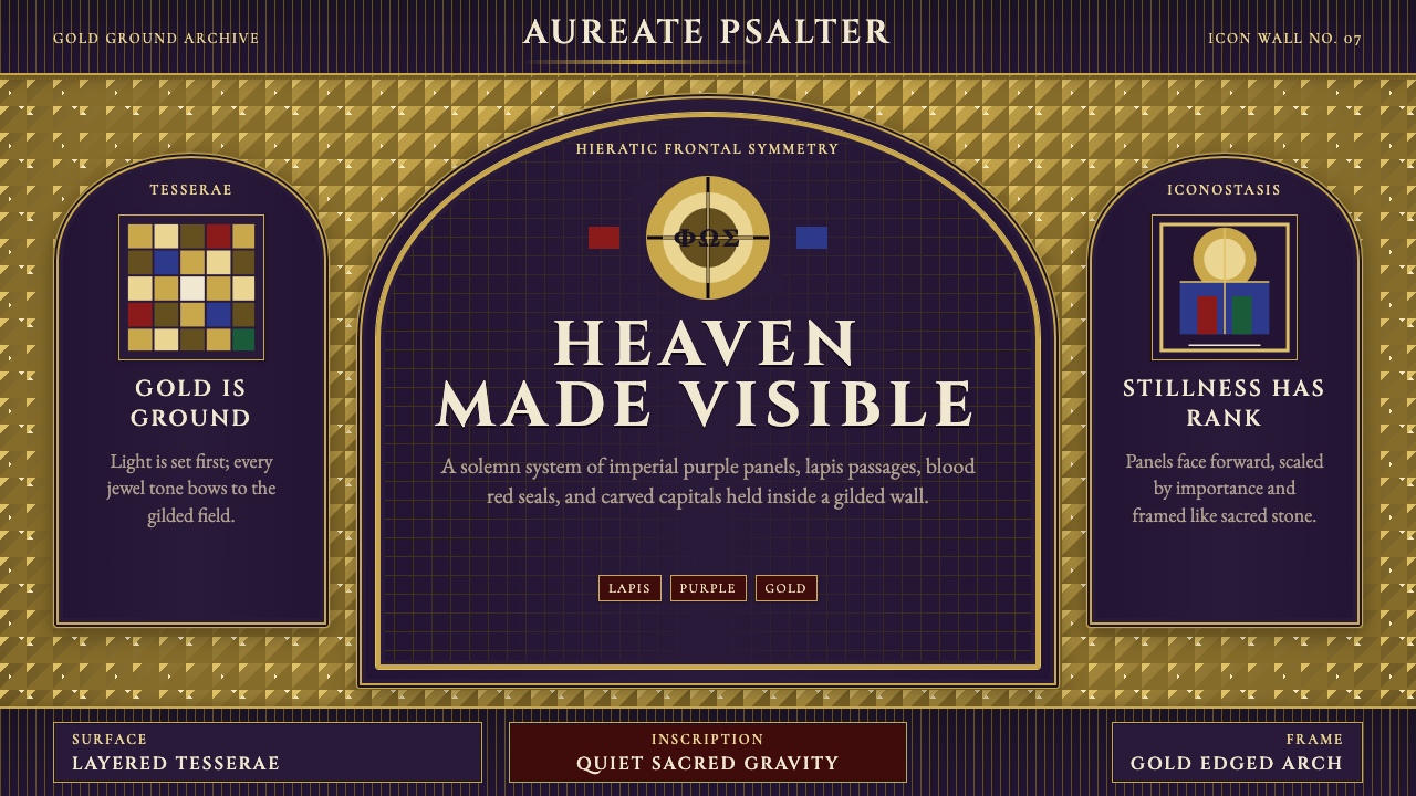Byzantine Mosaic / Icon design style — example
