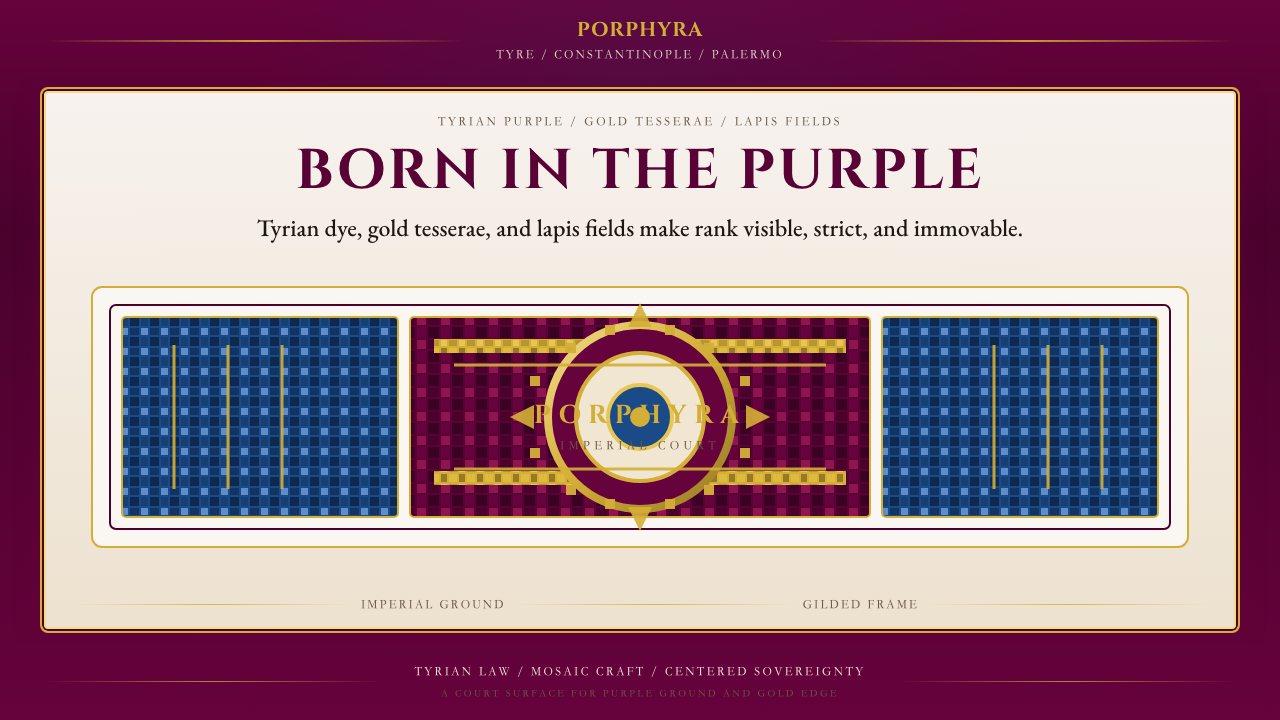 Byzantine Tyrian Purple (Imperial Court) design style — example