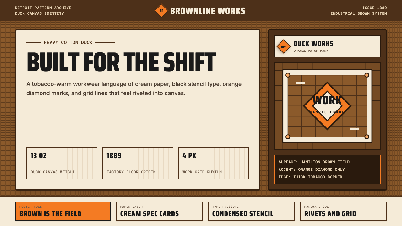 Carhartt Work Jacket Brown (1889) design style — example