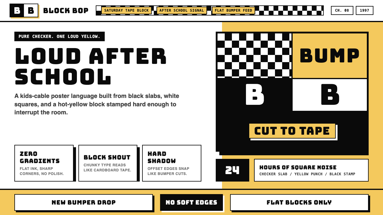 Cartoon Network 90s Blocks design style — example