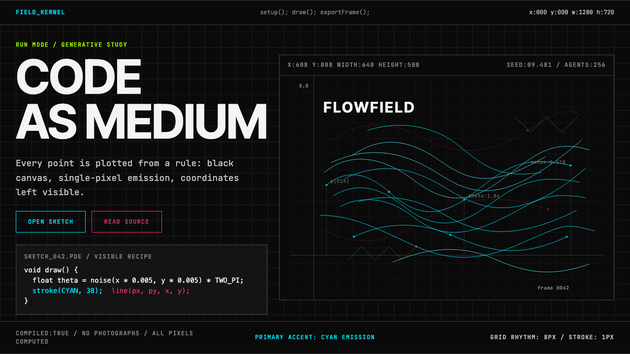 Processing / Generative design style — example
