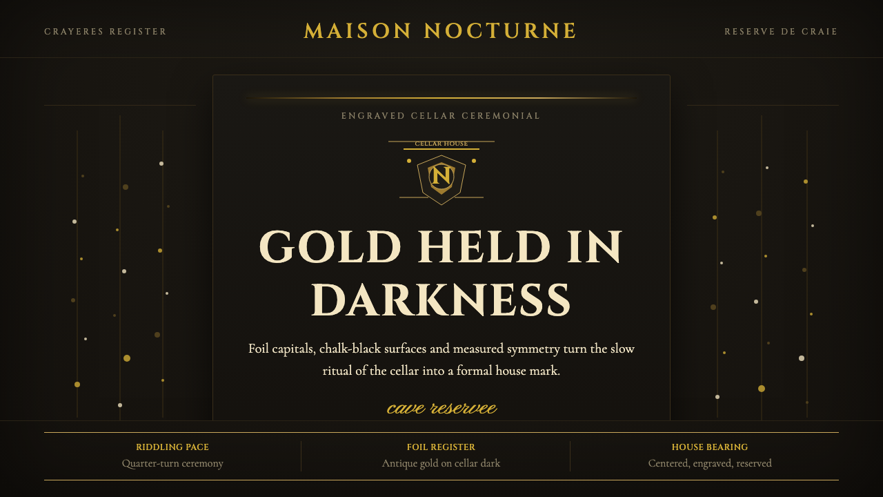 Champagne Maison design style — example