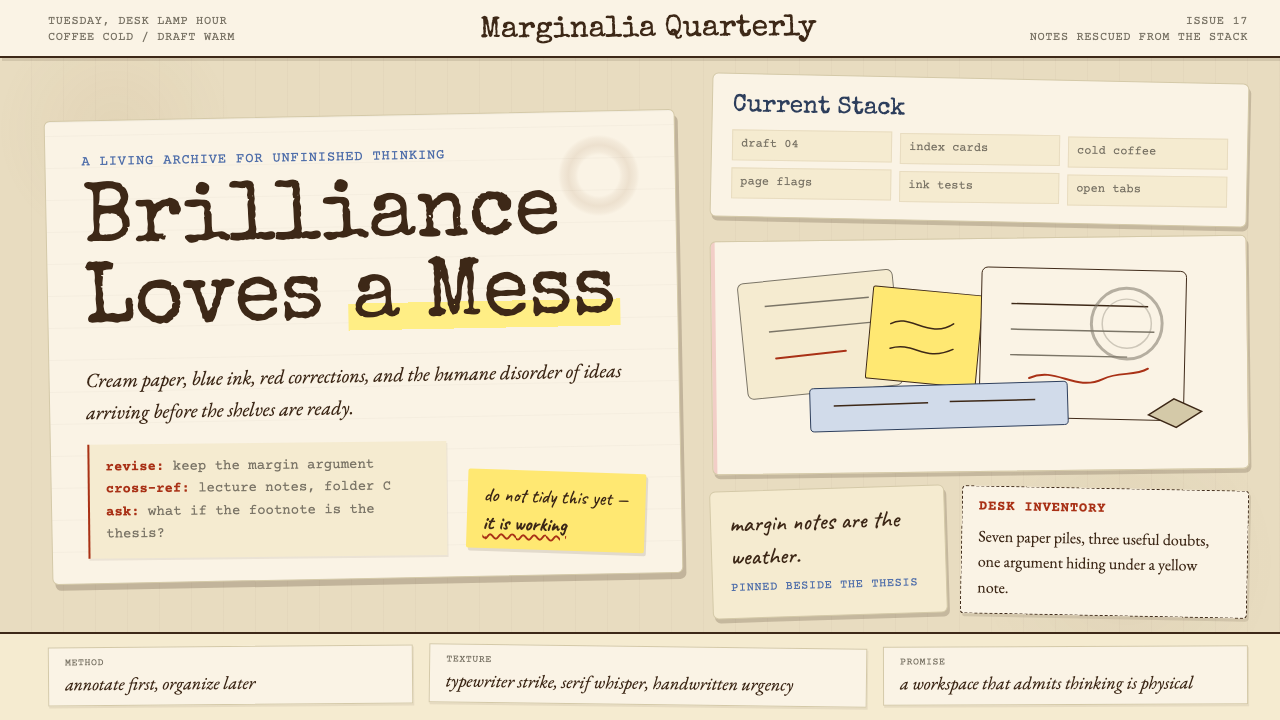 Chaotic Academia design style — example