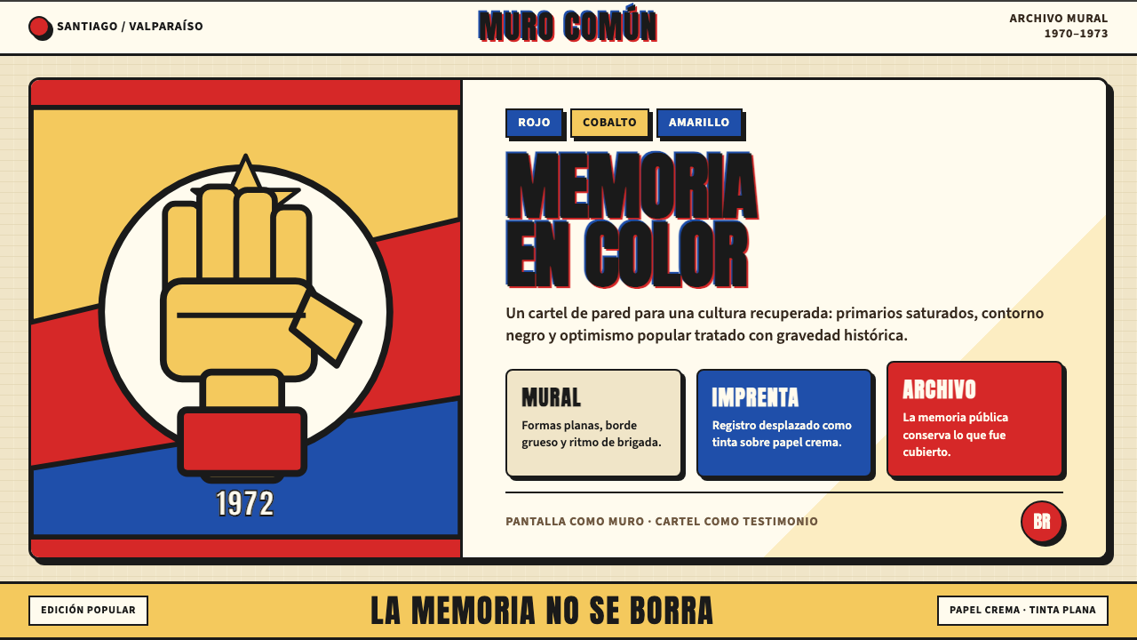 Chilean Allende-Era Propaganda (1972) design style — example