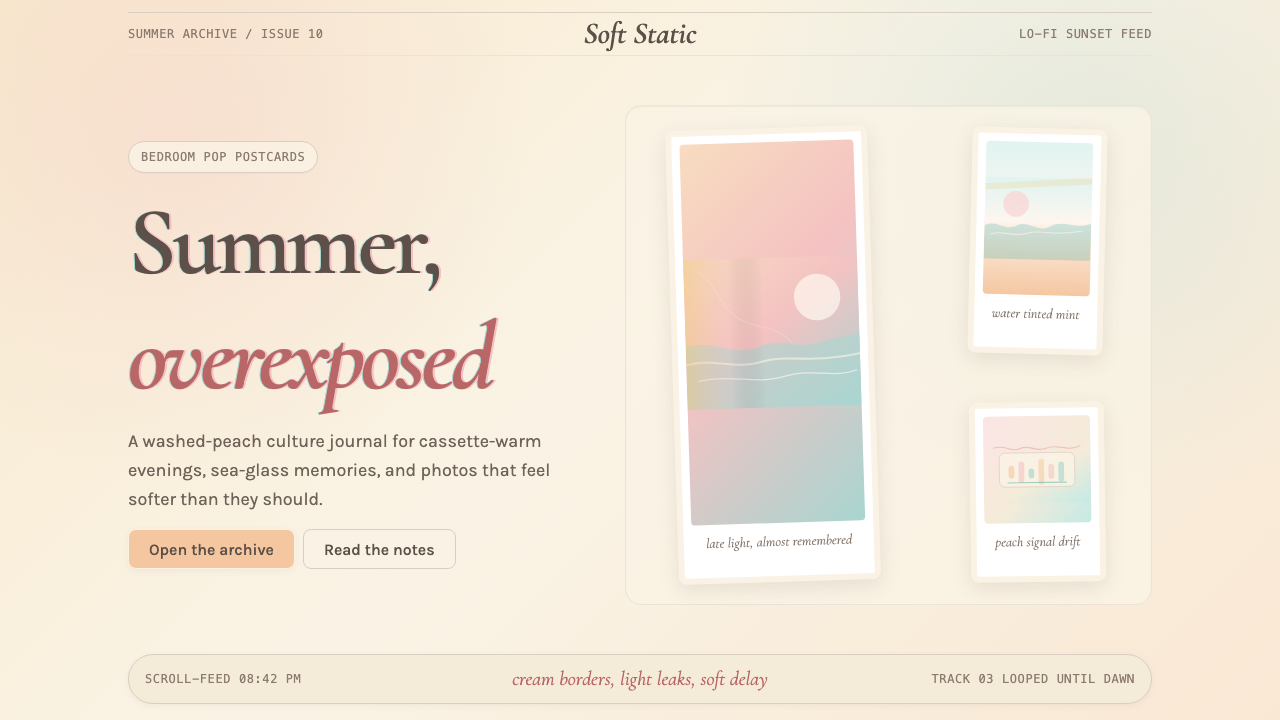 Chillwave Tumblr 2010 design style — example