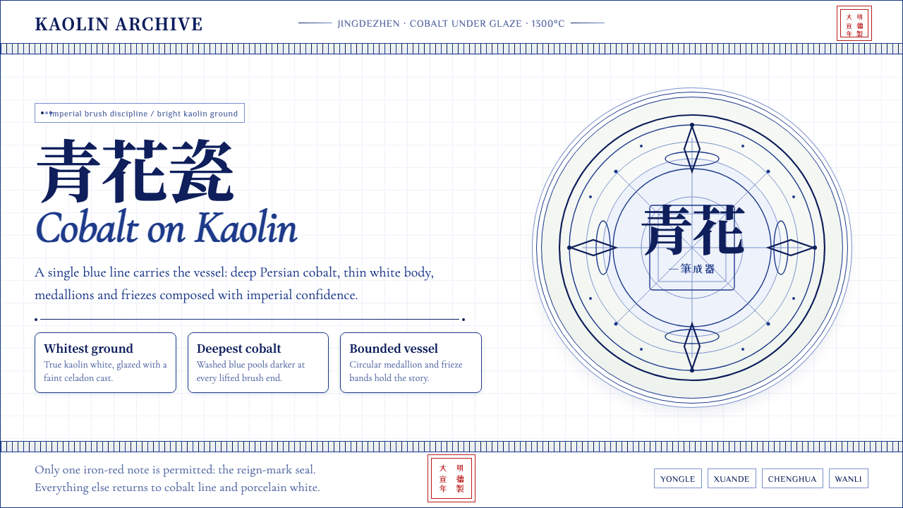Ming Blue-and-White Porcelain design style — example
