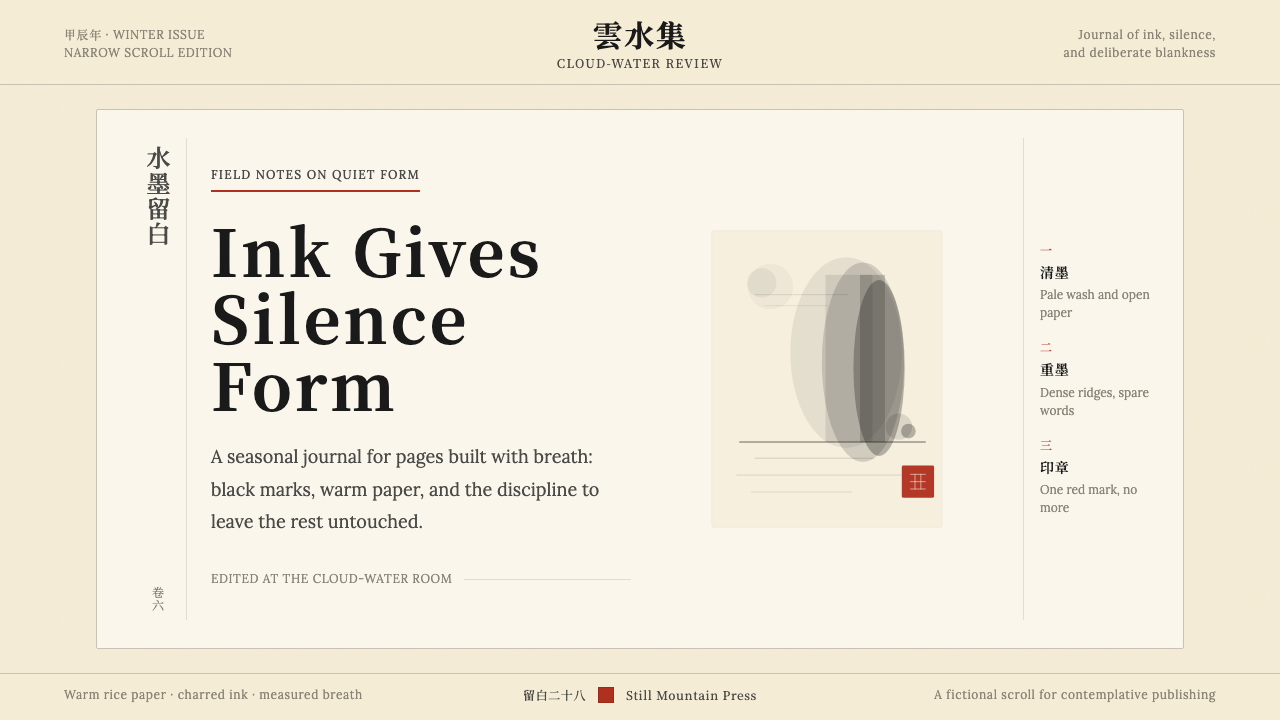 Chinese Ink Wash 水墨 design style — example