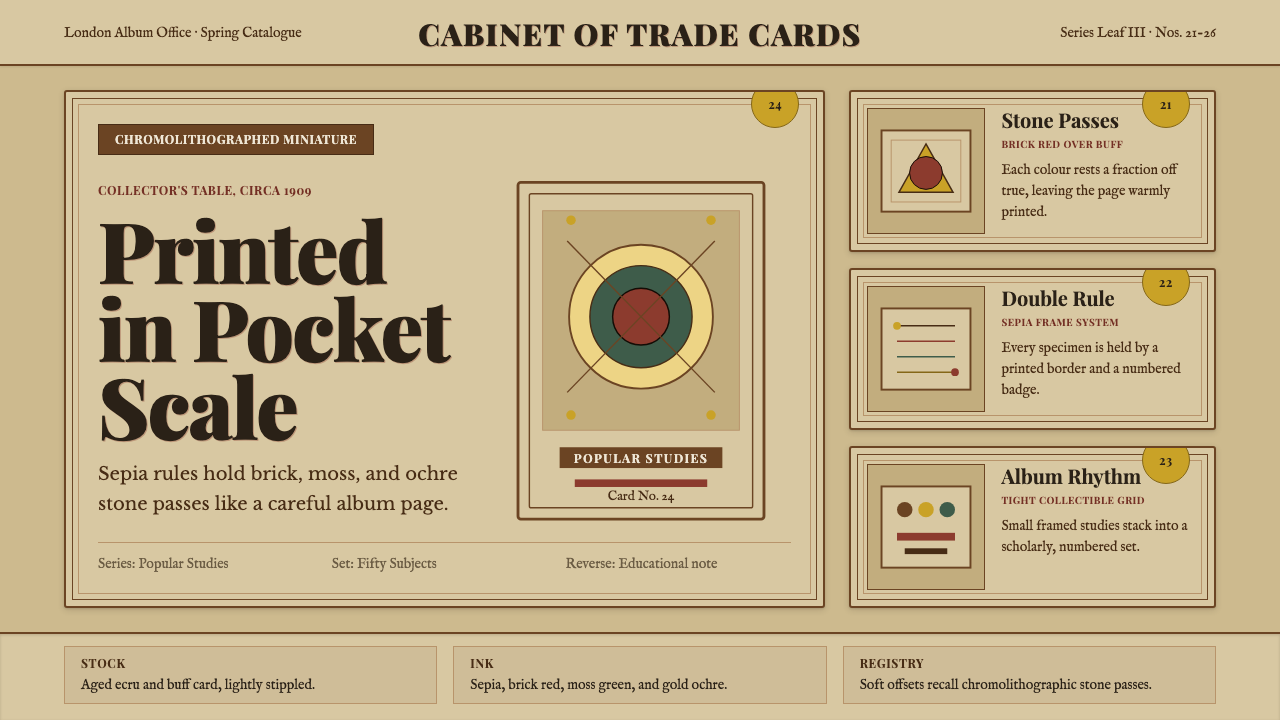 Cigarette Card Set design style — example