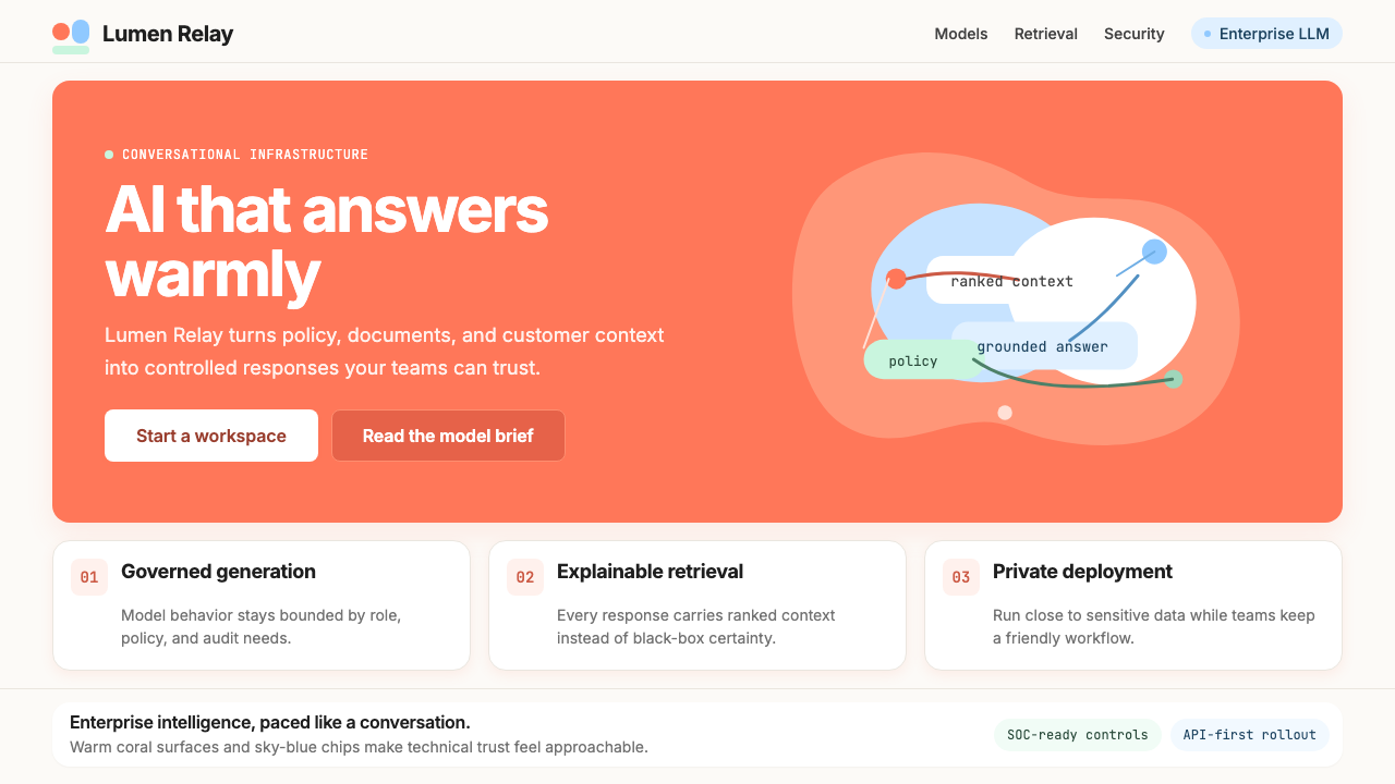 Cohere Coral-AI design style — example